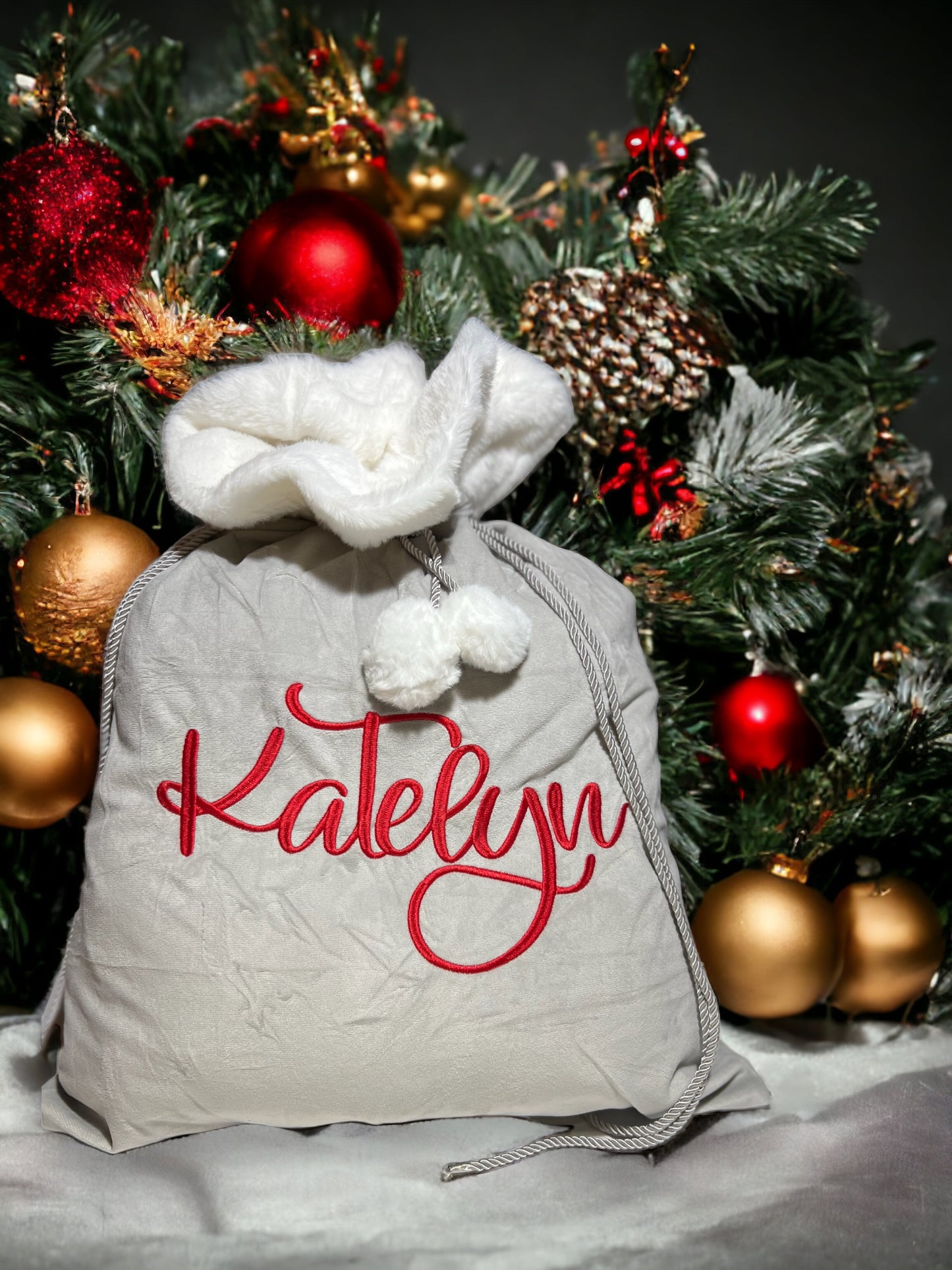 Luxury Large Velvet Santa Sack with Drawstring - Christmas Gift Bags for Holiday Presents, Party Favors & Decorations