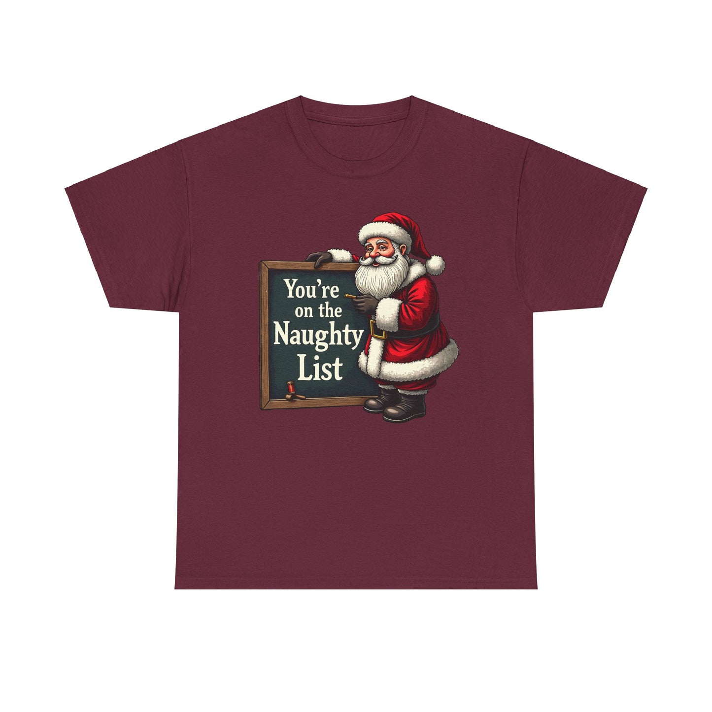 Funny Christmas Unisex Tee, Naughty List Shirt, Holiday Humor T-Shirt Gift, Sarcastic Xmas Top, Festive Cotton Tee, Christmas Party Outfit