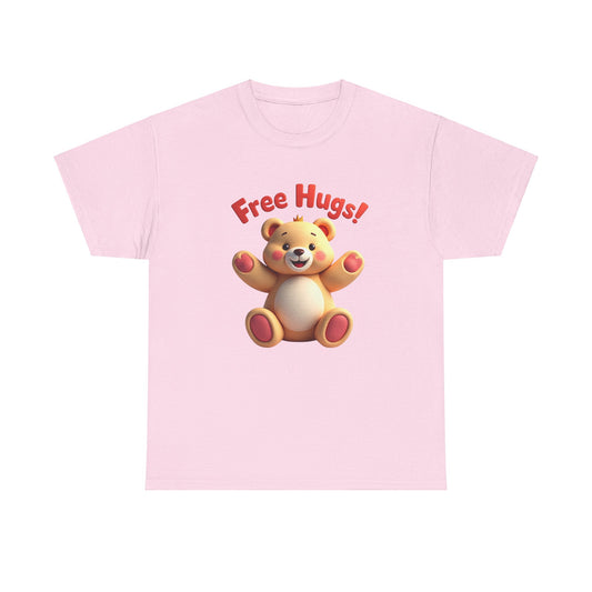 Free Hug T-Shirt - Cute Hugging Tee, Comfortable Unisex Top, Funny Graphic Shirt, Casual Cotton Blouse, Gift for Hug Lovers