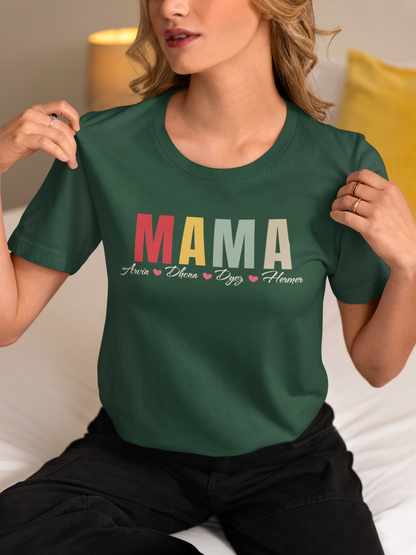 Personalized Mama Sweatshirt with Kids Name, Mom Shirt, Custom Mother's Day Gift, Family Name Tee, gift for mom, Motherhood