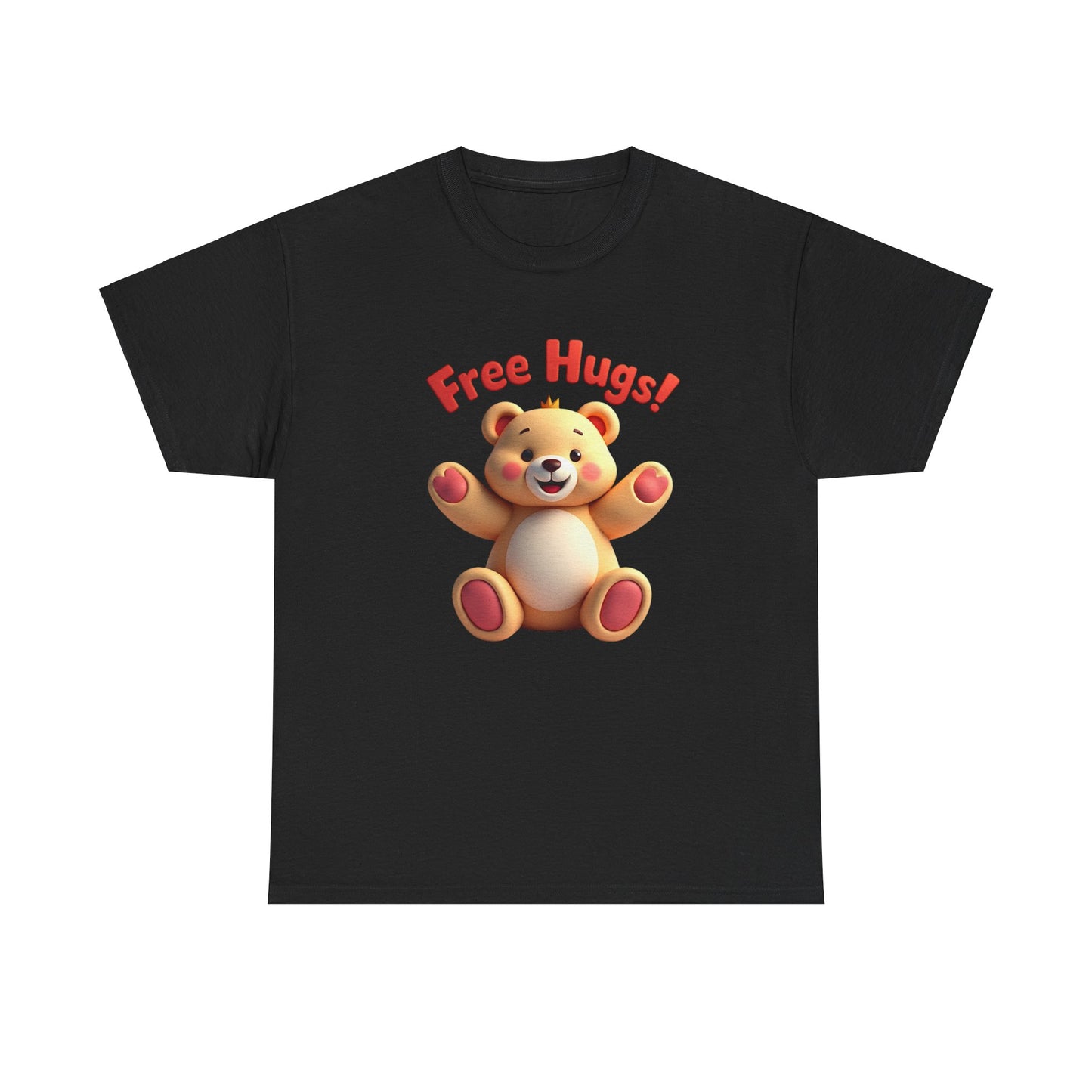 Free Hug T-Shirt - Cute Hugging Tee, Comfortable Unisex Top, Funny Graphic Shirt, Casual Cotton Blouse, Gift for Hug Lovers