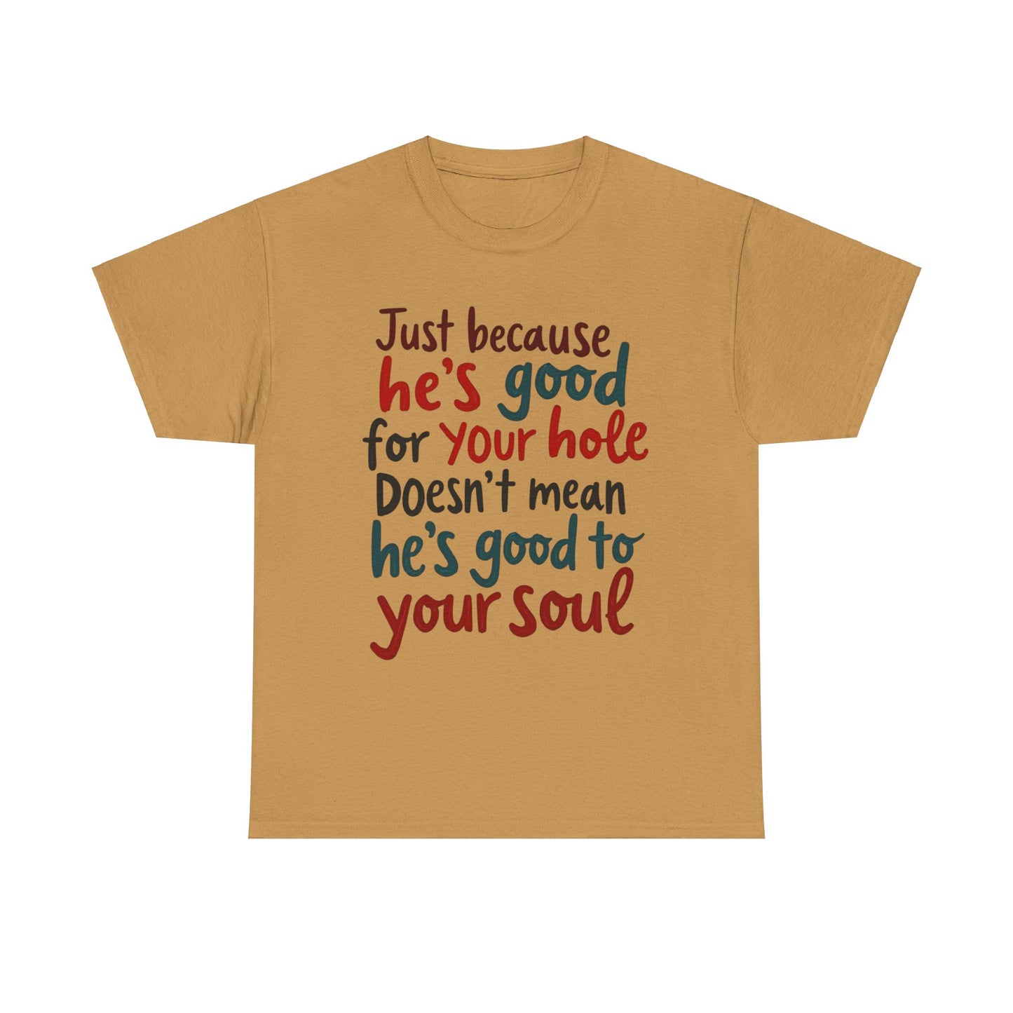 Sarcastic Meme Unisex Tee, Good for Your Hole Not Your Soul, Funny Graphic Shirt, Gift for Sarcastic Friend, gift for her