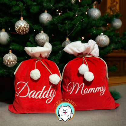 Personalized Velvet Santa Sack