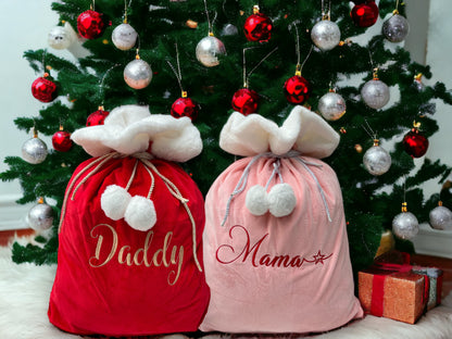 Personalized Velvet Santa Sack