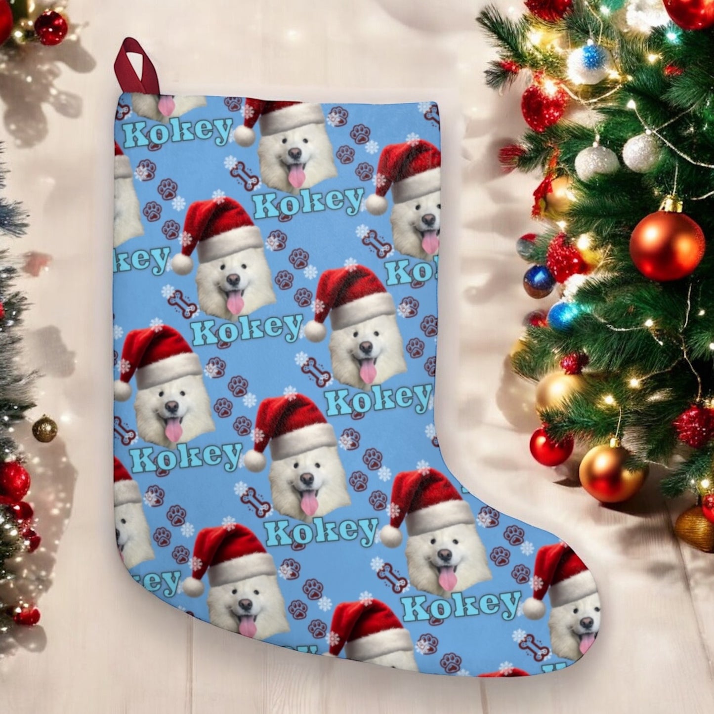 Personalized Picture Stockings, Home Decoration, Holiday Decor, Christmas Gifts, Custom Christmas Stockings