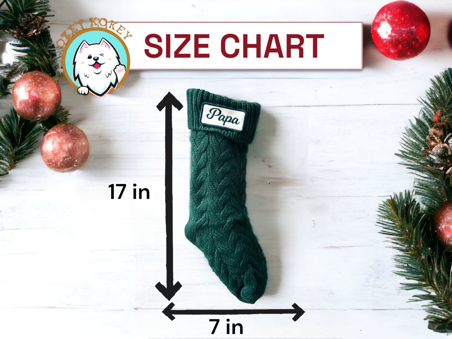 17 Inches Christmas Stockings Knit Xmas Stockings Large Fireplace Hanging Stockings for Family Christmas Decoration